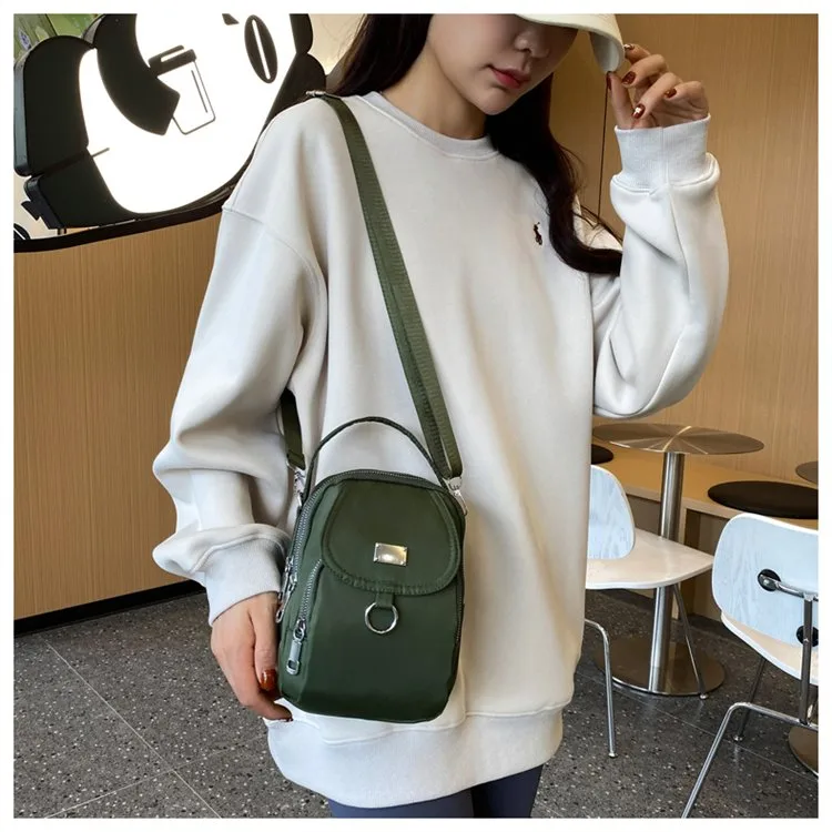 Women's Oxford Cloth Solid Color Classic Style Square Zipper Shoulder Bag Crossbody Bag display picture 12