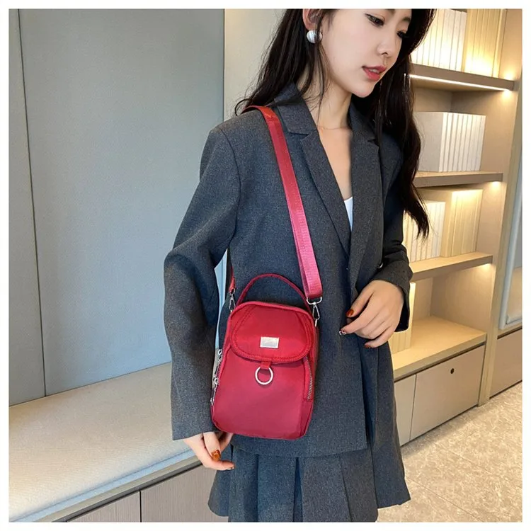 Women's Oxford Cloth Solid Color Classic Style Square Zipper Shoulder Bag Crossbody Bag display picture 10