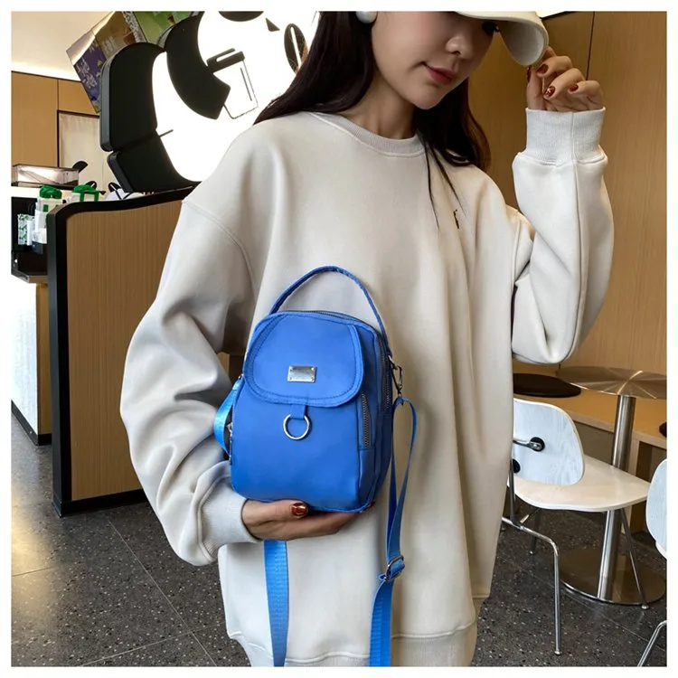 Women's Oxford Cloth Solid Color Classic Style Square Zipper Shoulder Bag Crossbody Bag display picture 17