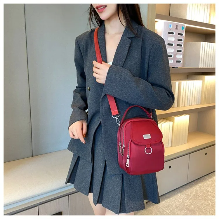 Women's Oxford Cloth Solid Color Classic Style Square Zipper Shoulder Bag Crossbody Bag display picture 7