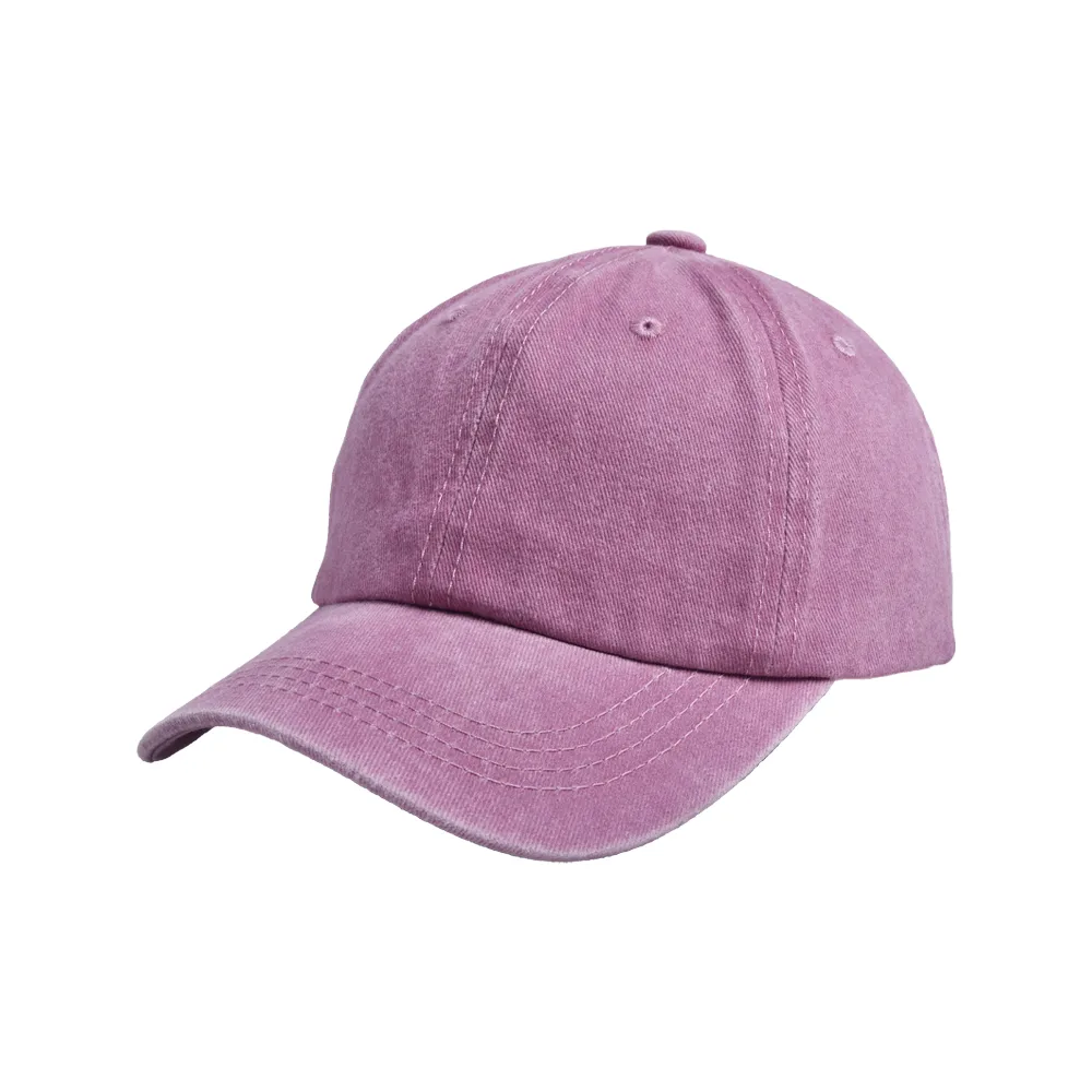 Children Unisex Casual Solid Color Washed Baseball Cap display picture 5