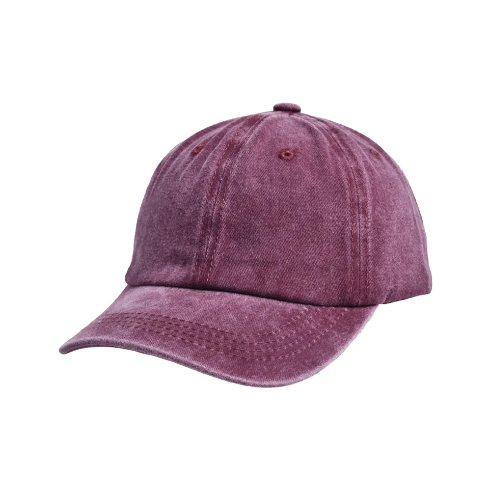 Children Unisex Casual Solid Color Washed Baseball Cap display picture 32