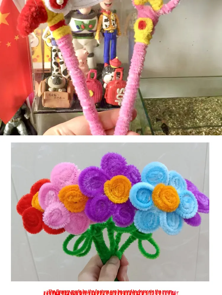 Twist Bar Diy Handmade Material Bag Making Bold Encryption Super Dense Niuniu Bar Bouquet Wool Root Toys Wholesale display picture 6