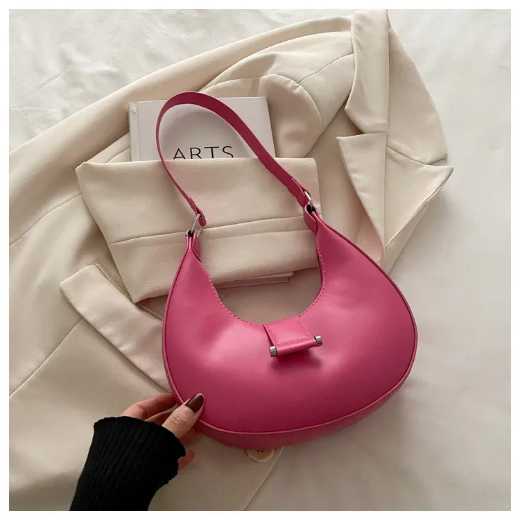 Women's Pu Leather Solid Color Streetwear Sewing Thread Square Zipper Underarm Bag display picture 17