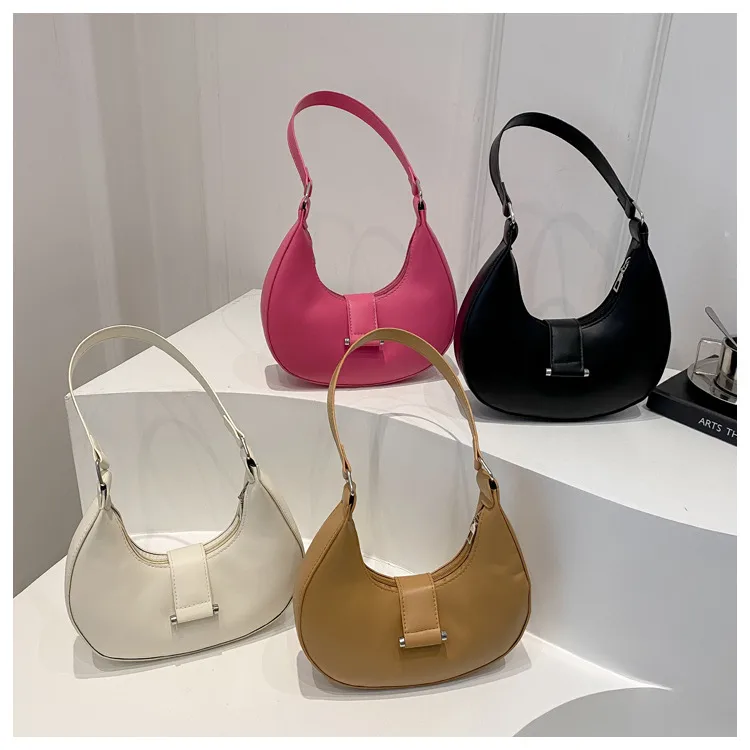 Women's Pu Leather Solid Color Streetwear Sewing Thread Square Zipper Underarm Bag display picture 20