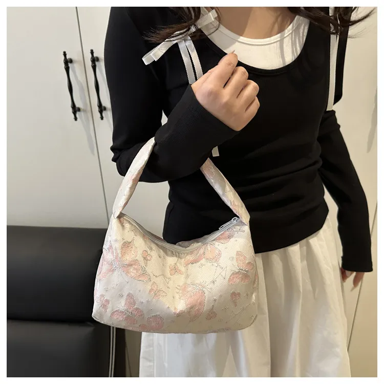 Women's Nylon Butterfly Streetwear Sewing Thread Square Zipper Square Bag display picture 7