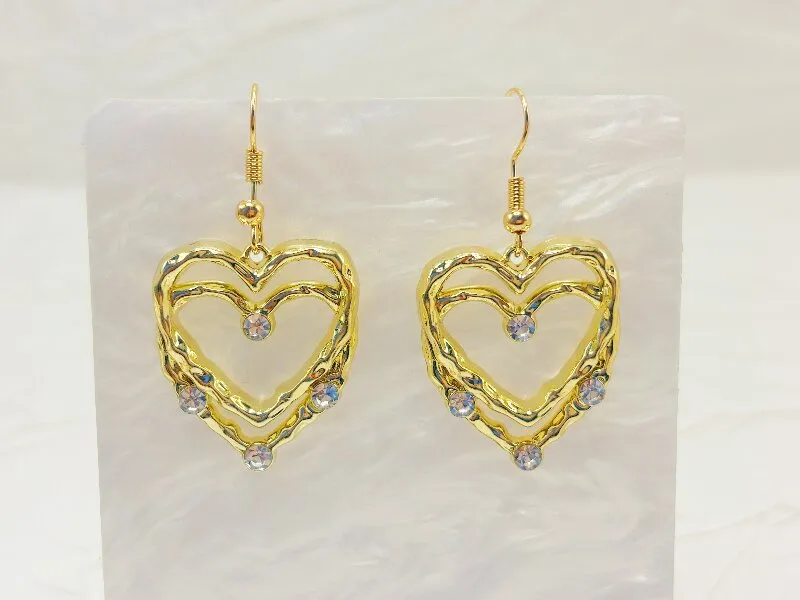 1 Pair Elegant Sweet Heart Shape Alloy Zinc Alloy Dangling Earrings display picture 2