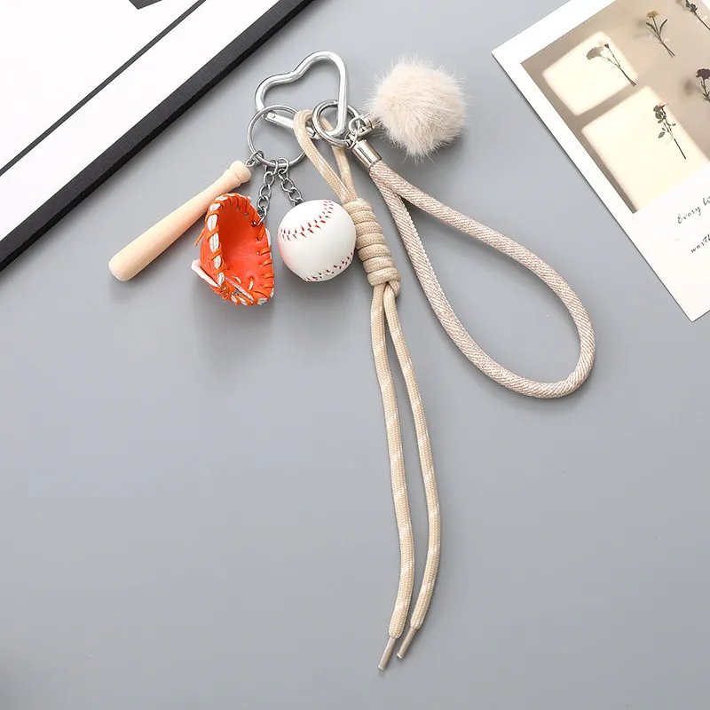 Alloy Rope Baseball Bag Charms display picture 4