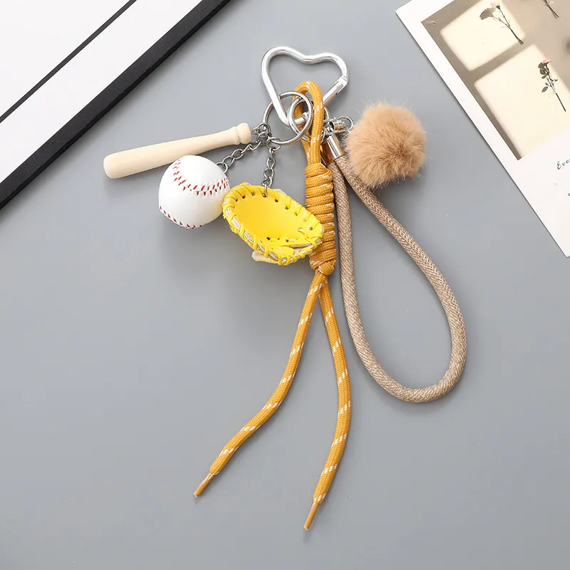 Alloy Rope Baseball Bag Charms display picture 6