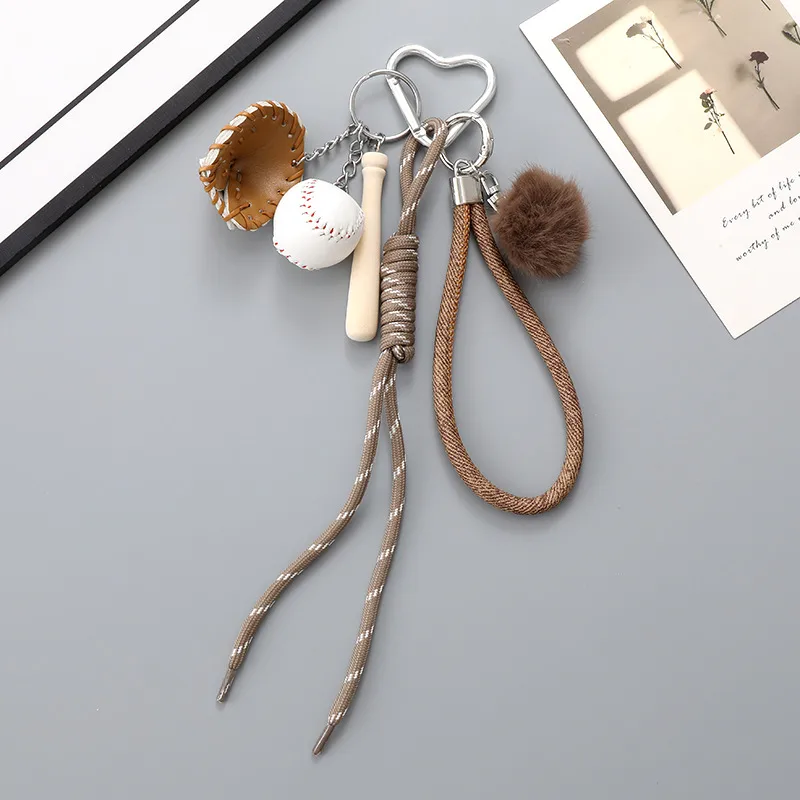 Alloy Rope Baseball Bag Charms display picture 7