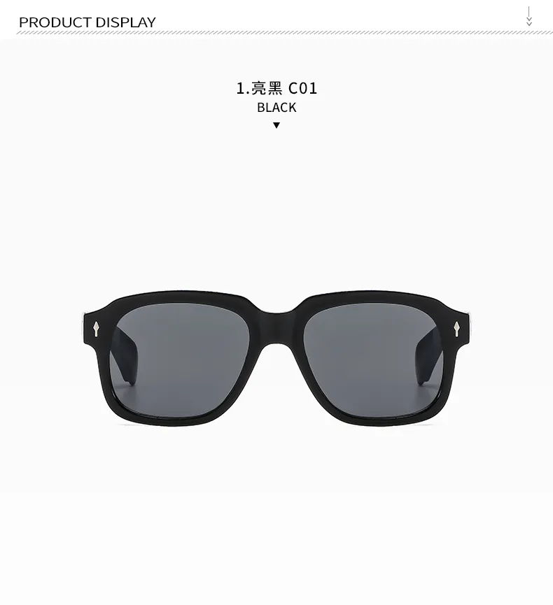 IG Style Vacation Commute Multicolor Pc Resin Square Full Frame Glasses display picture 3