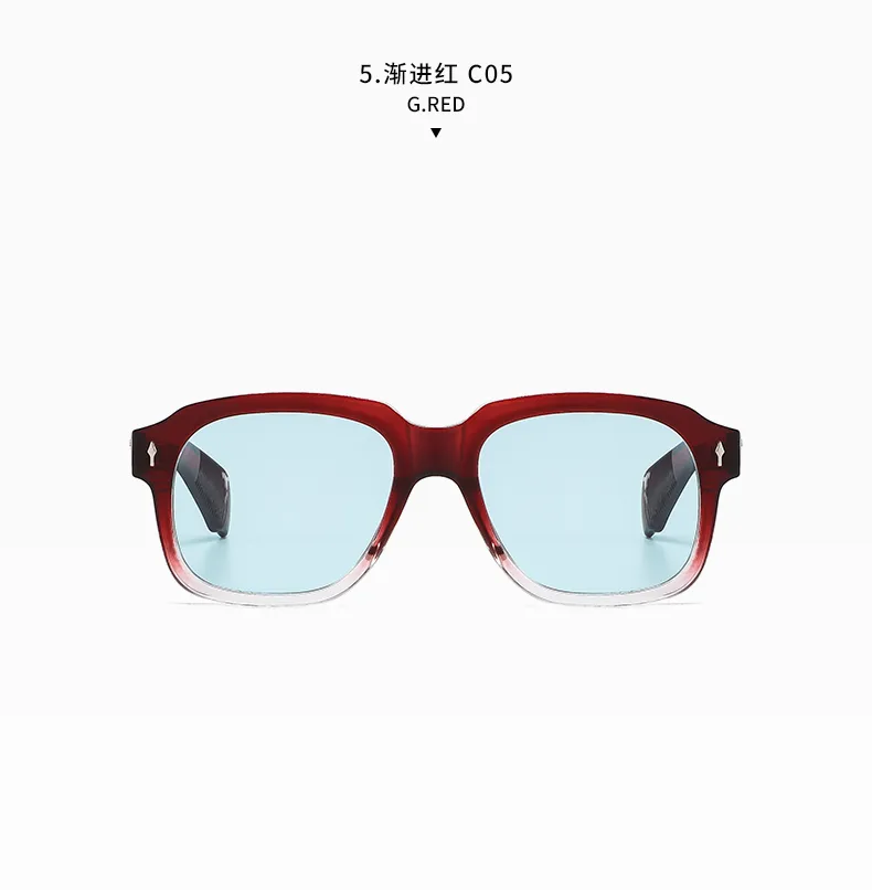 IG Style Vacation Commute Multicolor Pc Resin Square Full Frame Glasses display picture 11