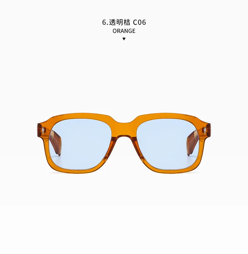 IG Style Vacation Commute Multicolor Pc Resin Square Full Frame Glasses display picture 14