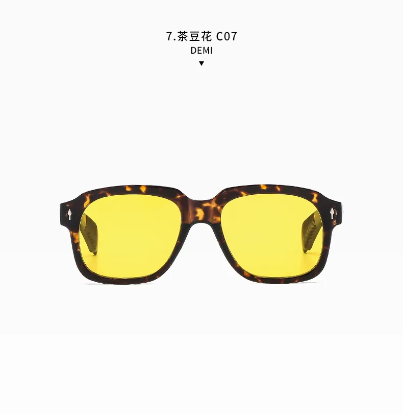 IG Style Vacation Commute Multicolor Pc Resin Square Full Frame Glasses display picture 16
