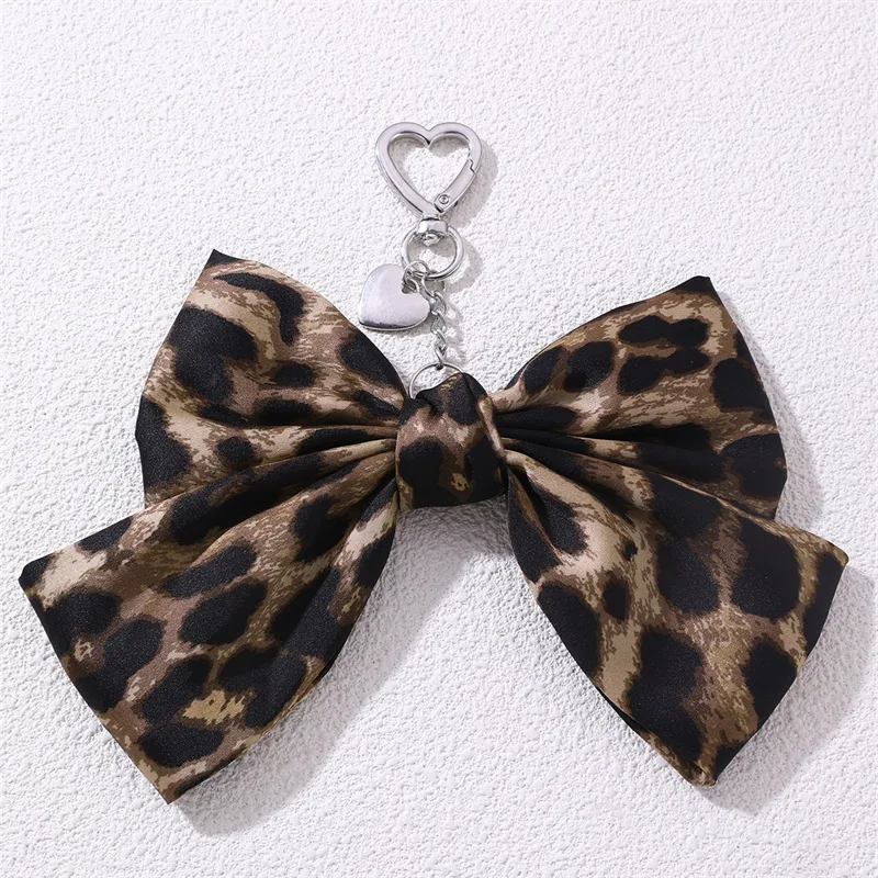 1 Piece Casual Simple Style Bow Knot Leopard Alloy Polyester Bag Pendant Keychain display picture 5