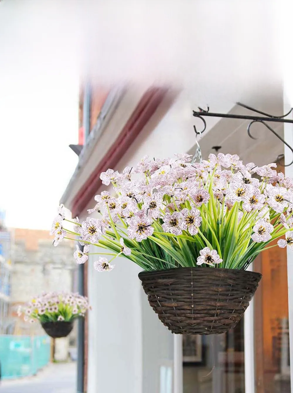 Amazon Artificial Flowers Lavender Simulation Flowers Indoor Outdoor Decoration Faux Wholesale display picture 1