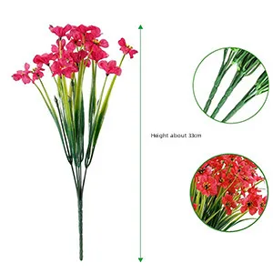 Amazon Artificial Flowers Lavender Simulation Flowers Indoor Outdoor Decoration Faux Wholesale display picture 2