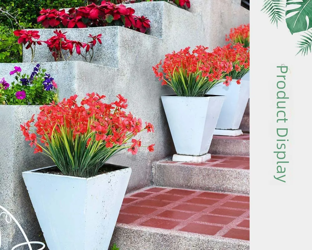 Amazon Artificial Flowers Lavender Simulation Flowers Indoor Outdoor Decoration Faux Wholesale display picture 3