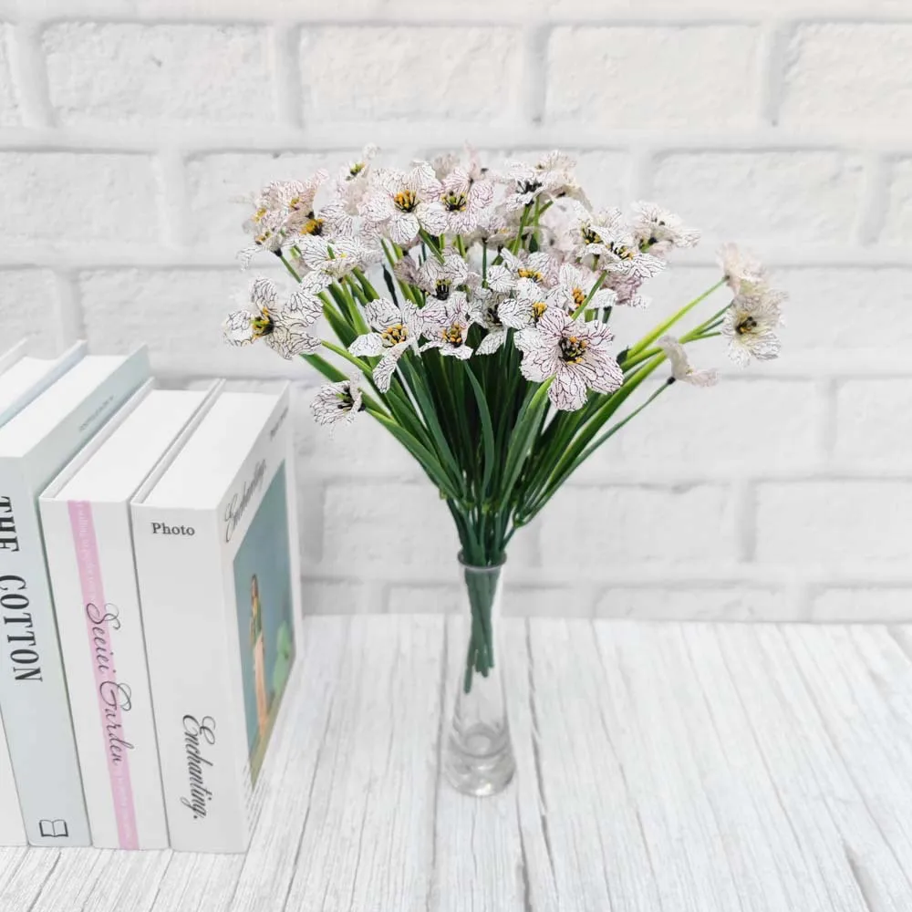 Amazon Artificial Flowers Lavender Simulation Flowers Indoor Outdoor Decoration Faux Wholesale display picture 6