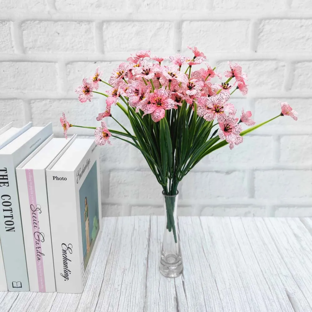 Amazon Artificial Flowers Lavender Simulation Flowers Indoor Outdoor Decoration Faux Wholesale display picture 7
