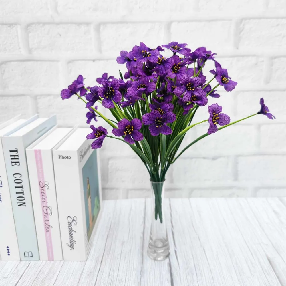 Amazon Artificial Flowers Lavender Simulation Flowers Indoor Outdoor Decoration Faux Wholesale display picture 8