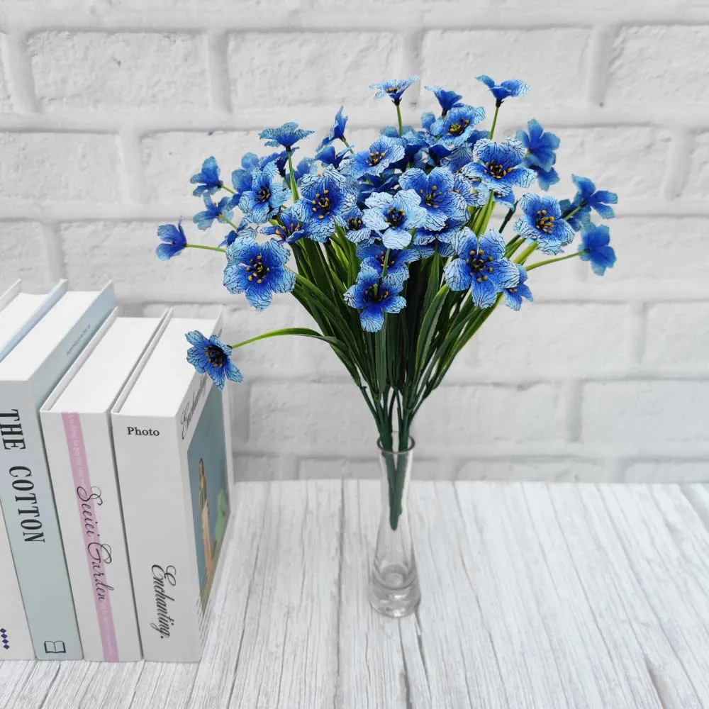 Amazon Artificial Flowers Lavender Simulation Flowers Indoor Outdoor Decoration Faux Wholesale display picture 9