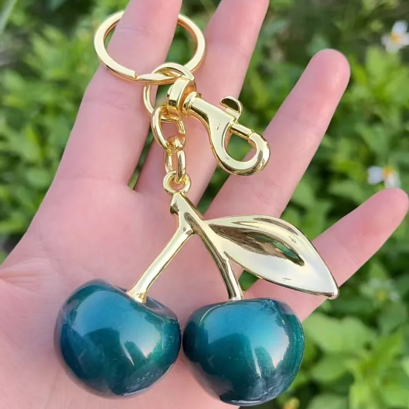 1 Pc/Package Sweet Simple Style Cherry Copper Polishing Unisex Keychain display picture 5