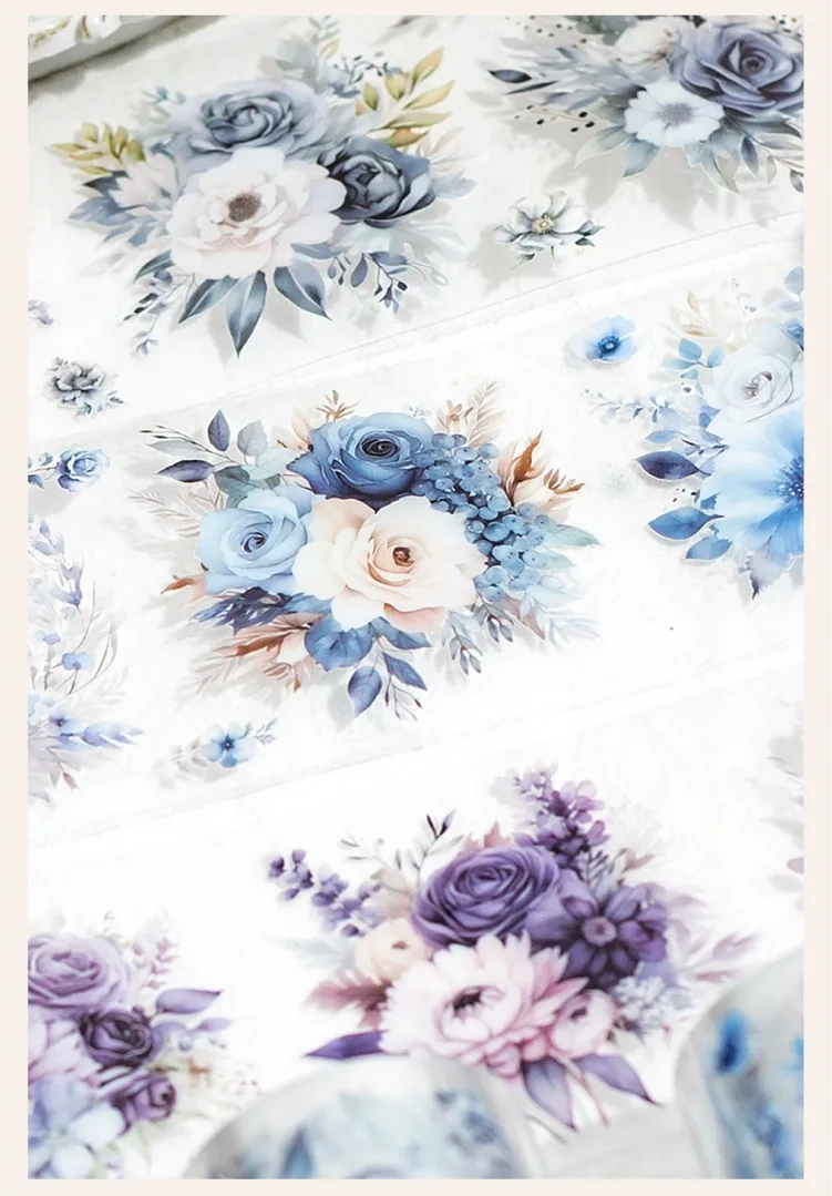1 Set Plant Flowers School PET Retro Maximalism Artistic Adhesive Tape display picture 4