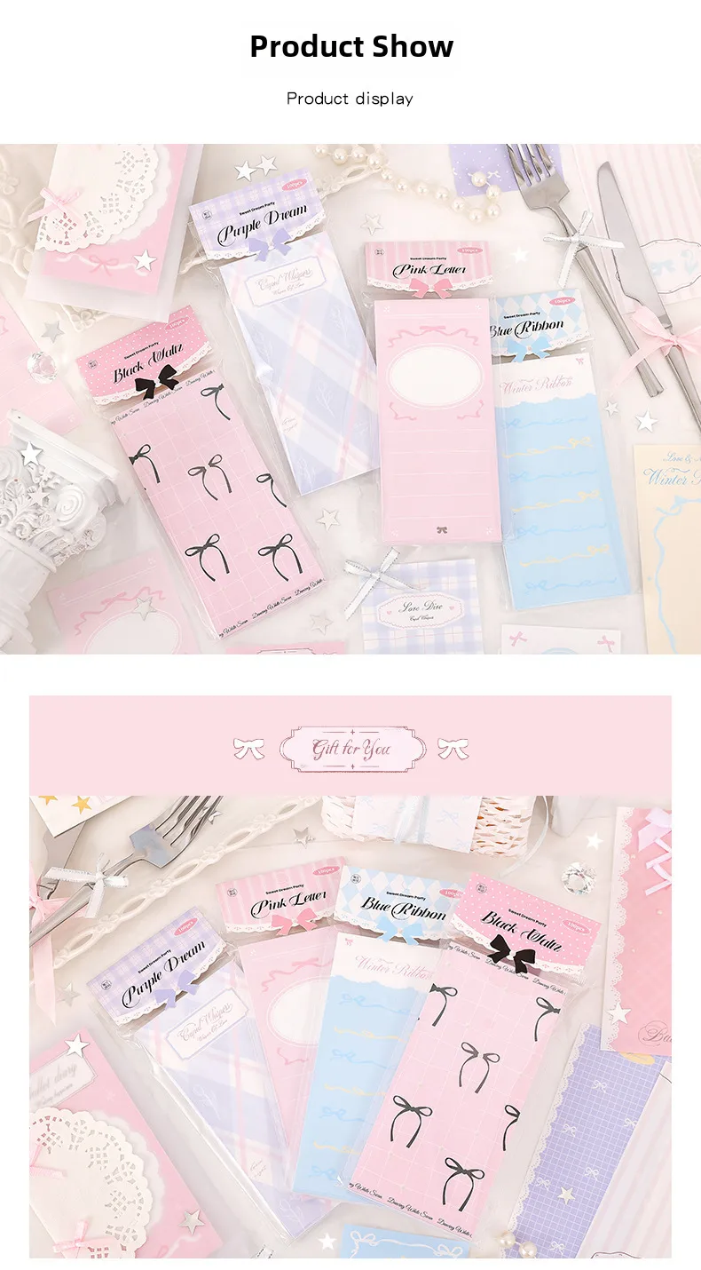 See Eslite Sweet Dream Party Series Notes Korean Sweet Girl Heart Tear Message Notes 4 Notes display picture 2