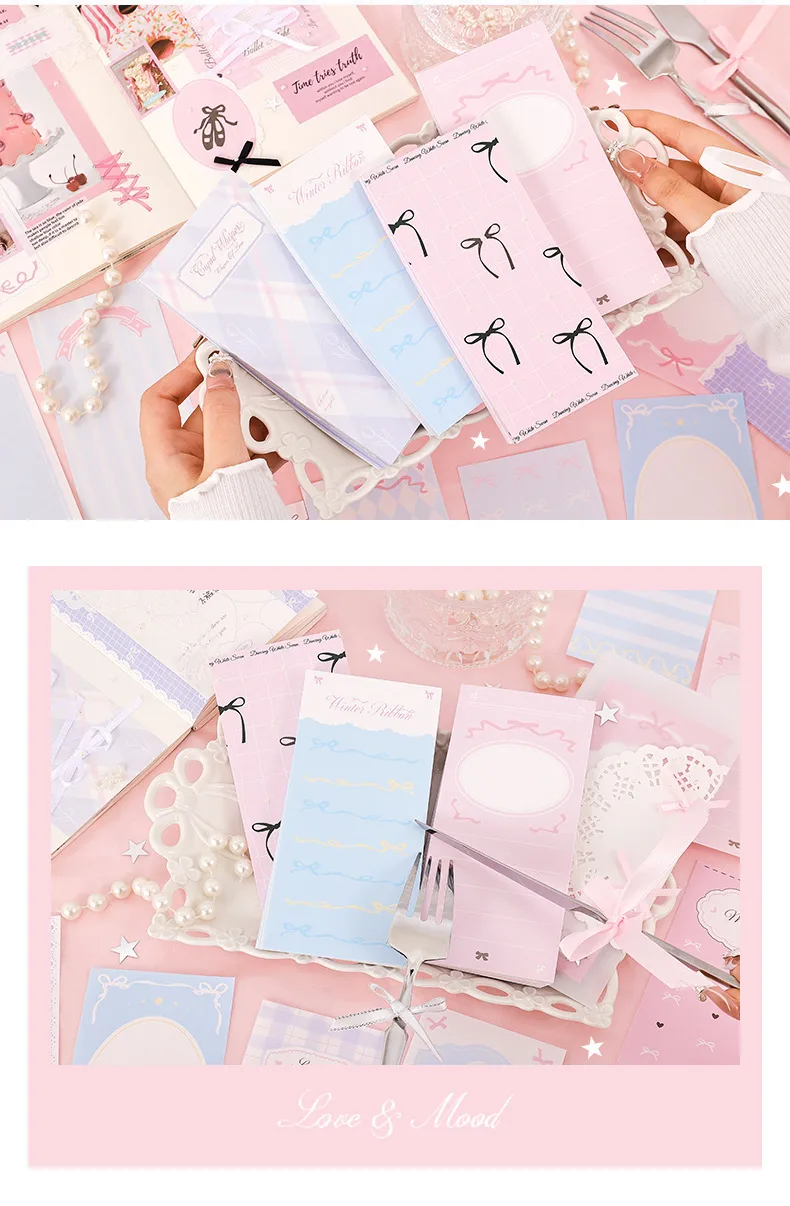 See Eslite Sweet Dream Party Series Notes Korean Sweet Girl Heart Tear Message Notes 4 Notes display picture 3