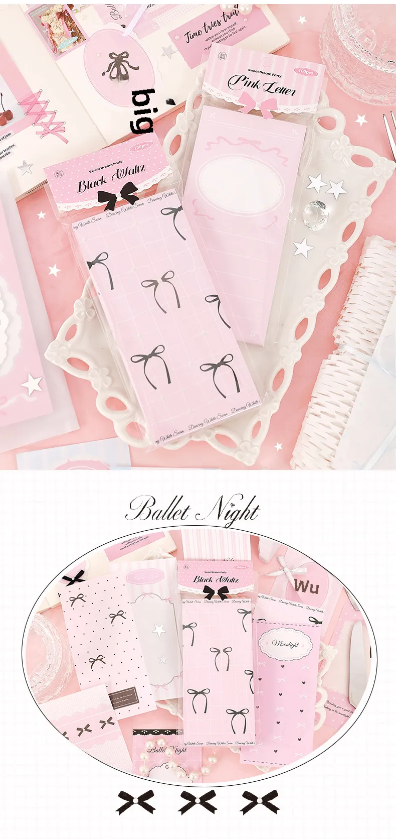 See Eslite Sweet Dream Party Series Notes Korean Sweet Girl Heart Tear Message Notes 4 Notes display picture 5
