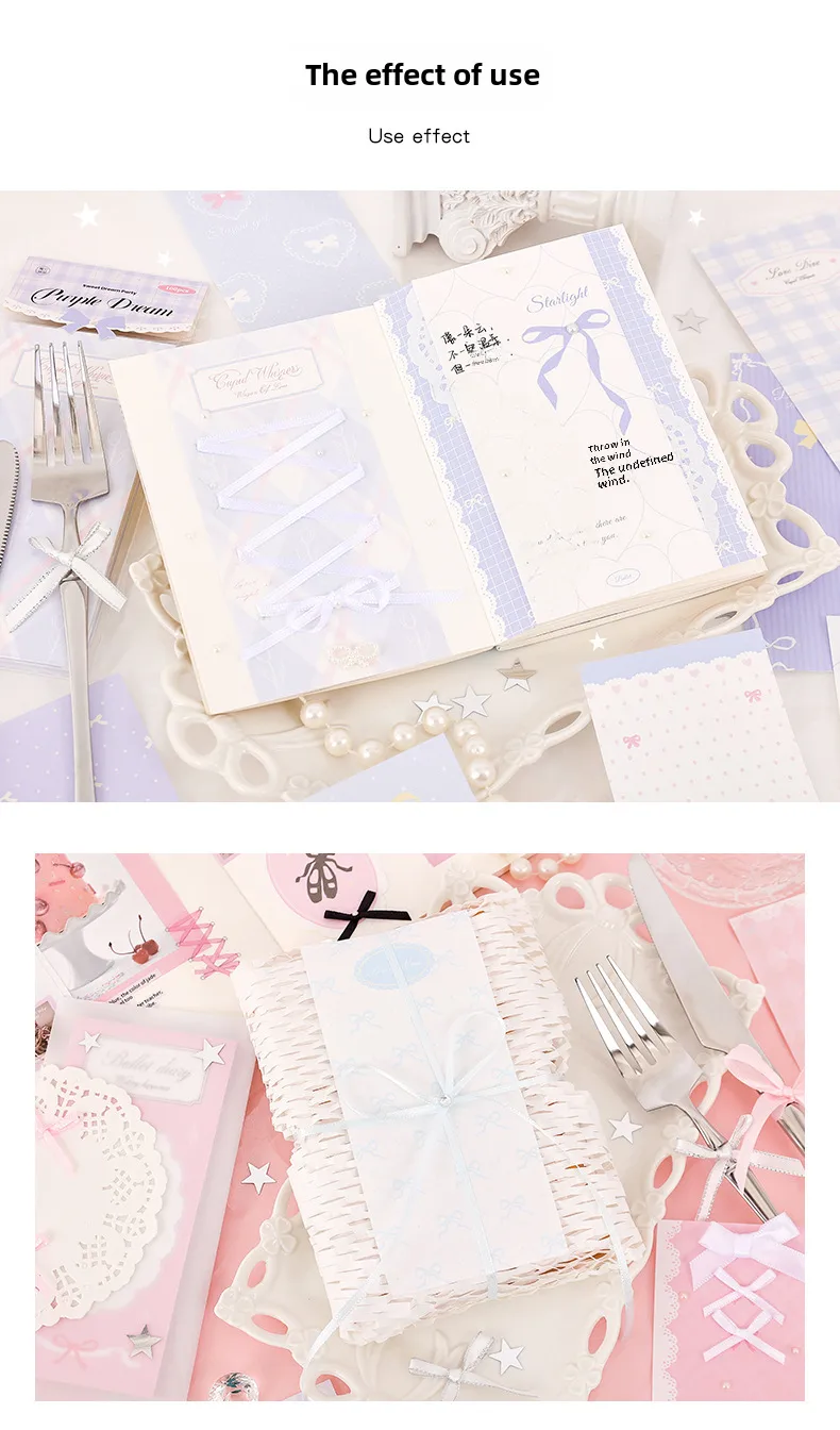 See Eslite Sweet Dream Party Series Notes Korean Sweet Girl Heart Tear Message Notes 4 Notes display picture 10