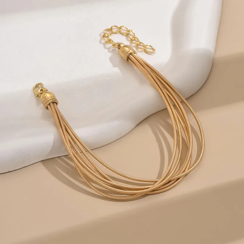 Retro Simple Style Geometric Alloy Plating Women's Bracelets display picture 5