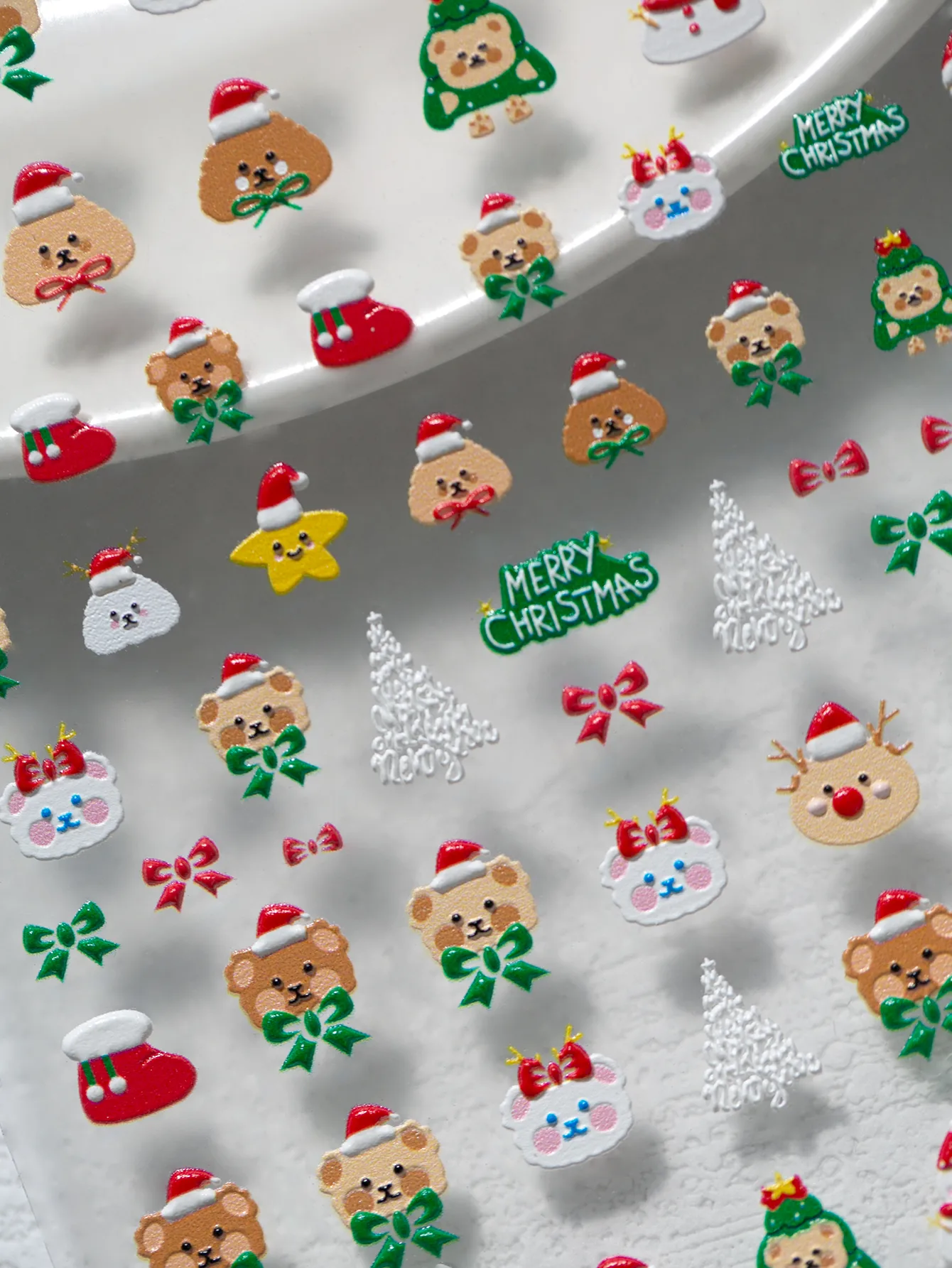 Cartoon Style Cute Christmas Christmas Hat Christmas Tree Santa Claus Nail Stickers Nail Decoration Accessories display picture 6