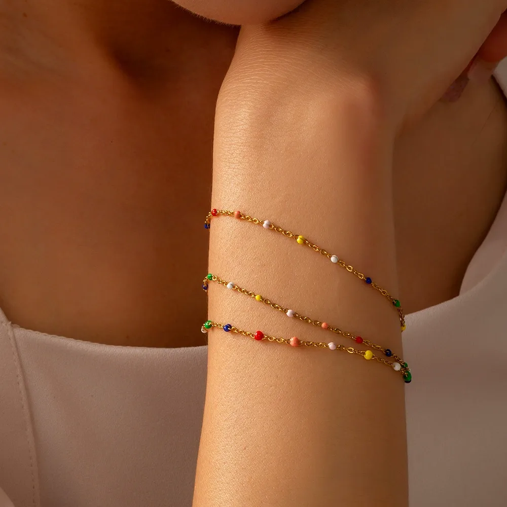 Casual Bohemian Streetwear Geometric 304 Stainless Steel 18K Gold Plated Women's Bracelets display picture 2