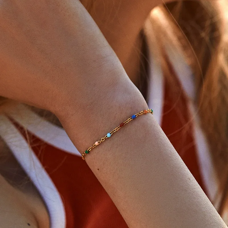 Casual Bohemian Streetwear Geometric 304 Stainless Steel 18K Gold Plated Women's Bracelets display picture 3
