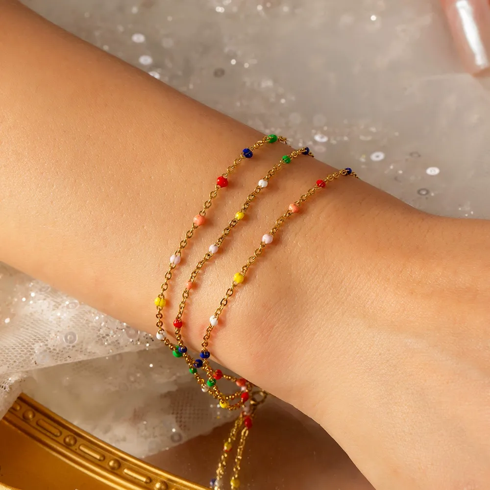 Casual Bohemian Streetwear Geometric 304 Stainless Steel 18K Gold Plated Women's Bracelets display picture 1