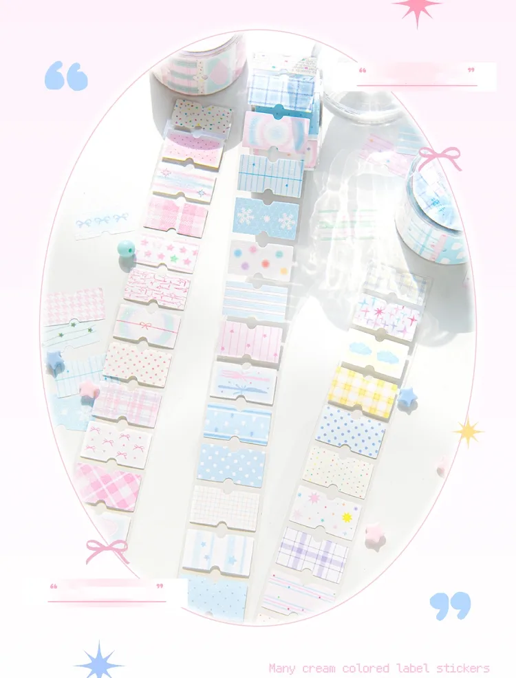 Cartoon School Paper Cartoon Style Cute Sweet Adhesive Tape display picture 2
