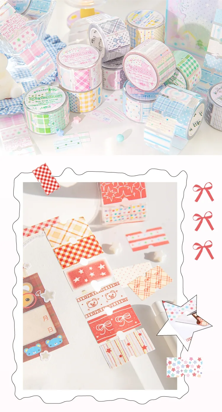 Cartoon School Paper Cartoon Style Cute Sweet Adhesive Tape display picture 9