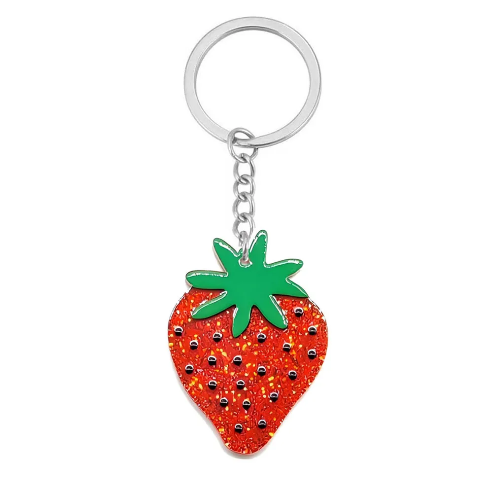 1 Piece Pastoral Cherry Strawberry Grape Acrylic Bag Pendant Keychain display picture 5