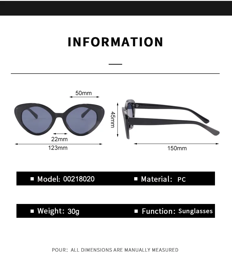 IG Style Streetwear Sunglasses Pc Cat Eye Full Frame Glasses display picture 8