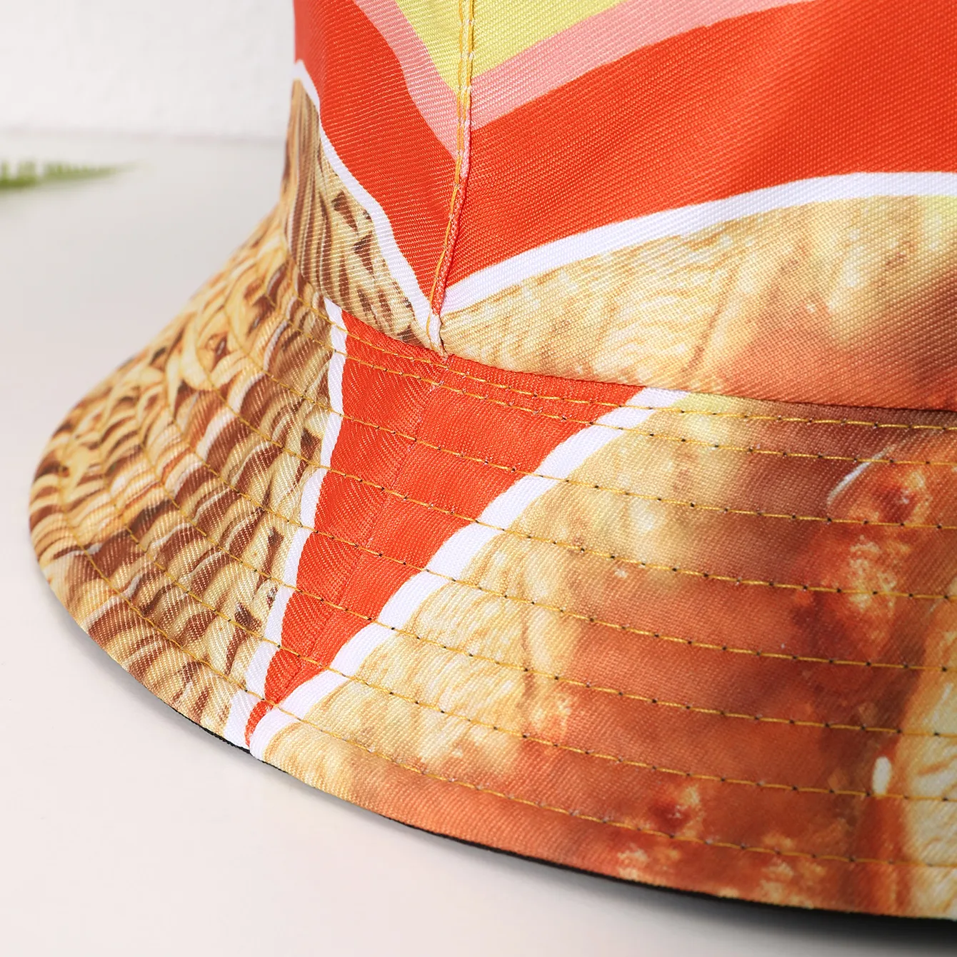 Unisex Casual Preppy Style Hamburger Printing Wide Eaves Bucket Hat display picture 3