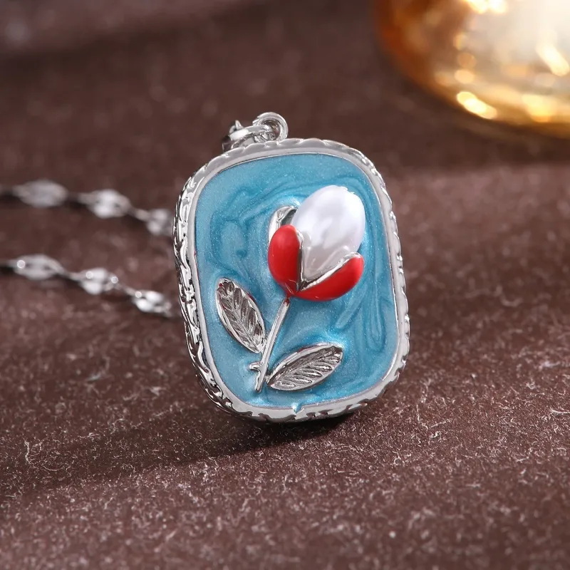 Streetwear Commute Moon Heart Shape Flower 201 Stainless Steel Copper Inlay Artificial Pearls Zircon Women's Pendant Necklace display picture 14