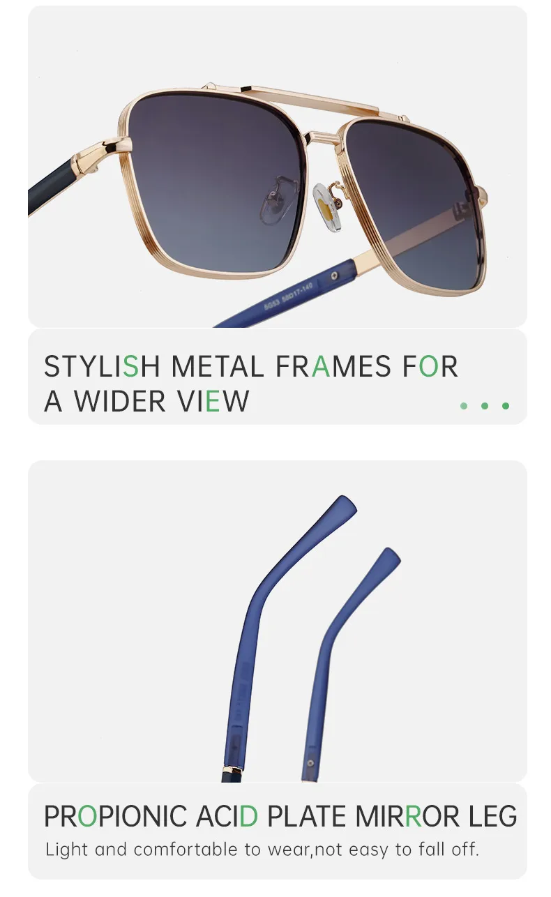 Retro Classic Style Square Pc Square Full Frame Glasses display picture 7