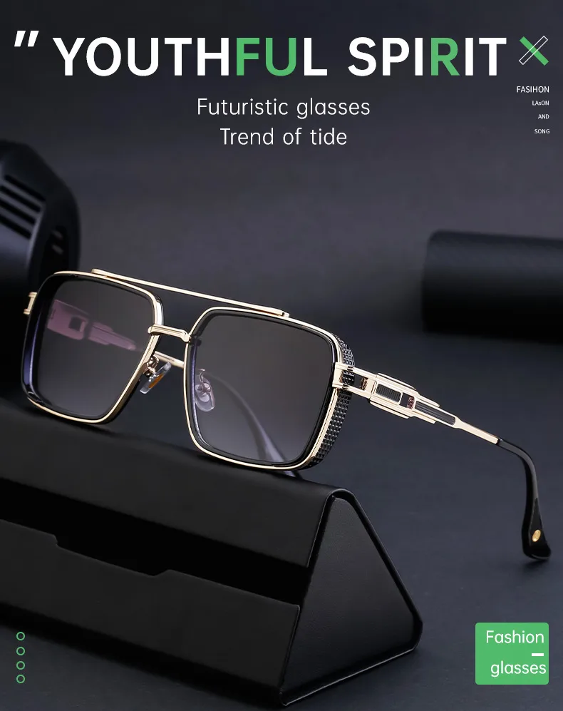 Retro Classic Style Square Pc Square Full Frame Glasses display picture 1