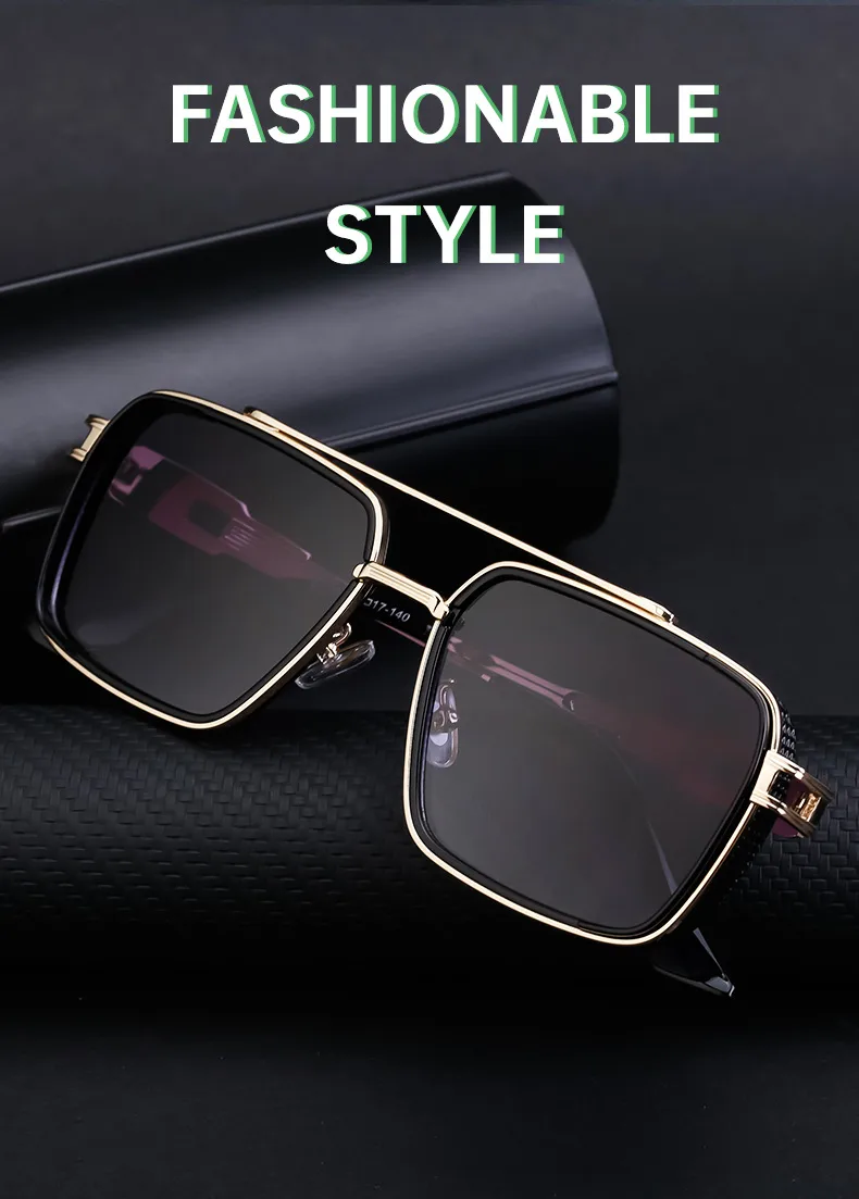 Retro Classic Style Square Pc Square Full Frame Glasses display picture 2