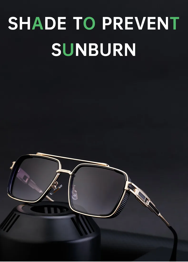 Retro Classic Style Square Pc Square Full Frame Glasses display picture 3