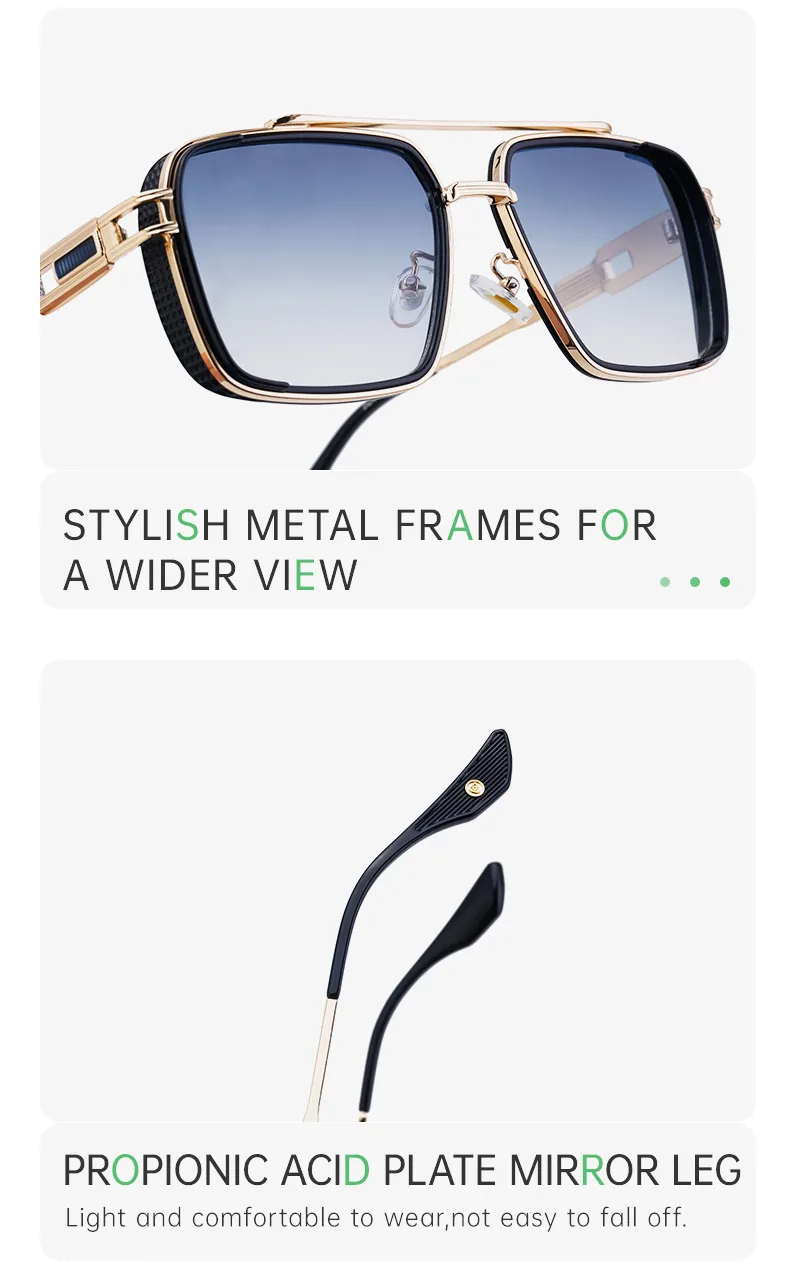 Retro Classic Style Square Pc Square Full Frame Glasses display picture 7