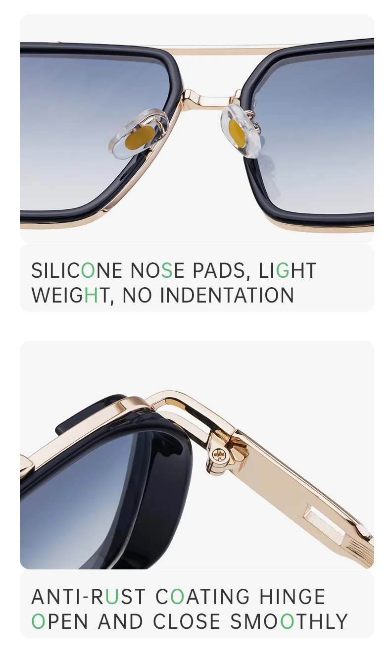 Retro Classic Style Square Pc Square Full Frame Glasses display picture 8