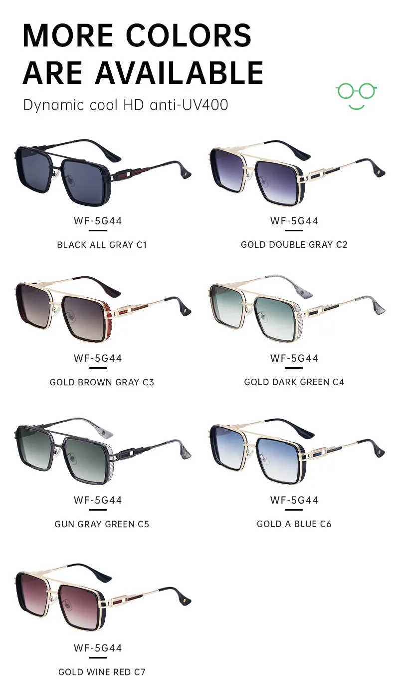 Retro Classic Style Square Pc Square Full Frame Glasses display picture 9